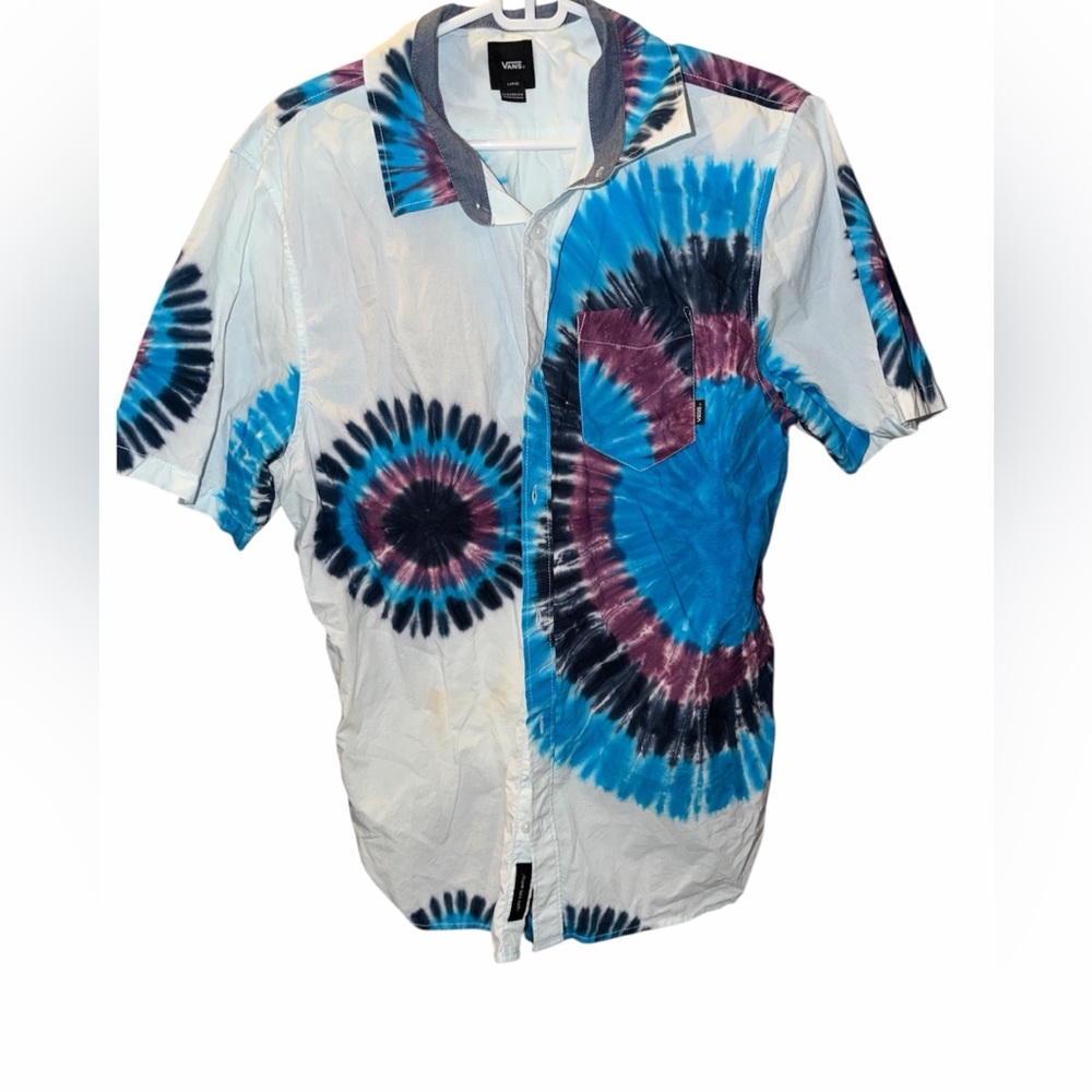 Men's Vans Tie-Dye Button Down - Size L.